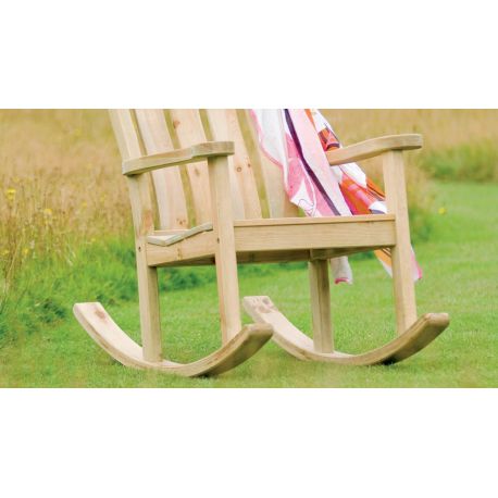 Chaise à bascule en pin