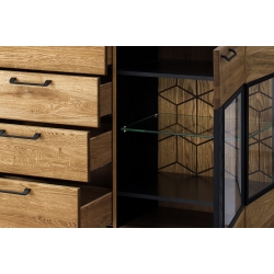 MOSAIC 47 2-doors sideboard with 4 drawers optional lighting