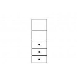 Selene 11 Szafka 1-drzwiowa z 3 szufladami (niska)