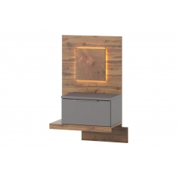 Livorno 68 1 drawer bedside table (lighting included)