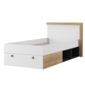 Riva 50 bed with drawer and shelfs lighting in standard without frame