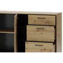 Lucas 48 Two-door chest of drawers with 3 drawers and a recess