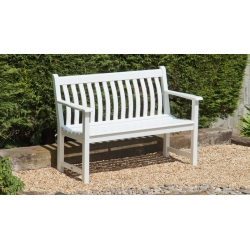 New England White Painted Broadfield Bench 4ft