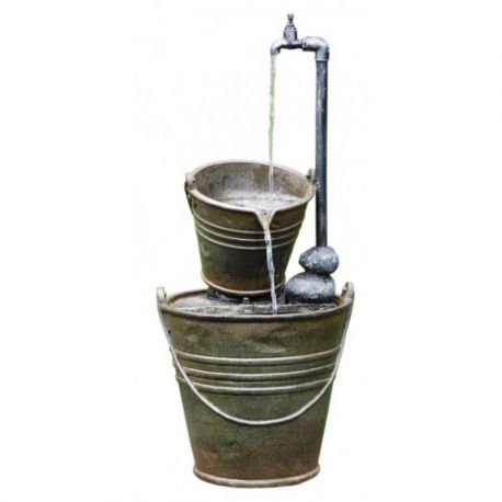 74cm 2 Tin Buckets with Tap