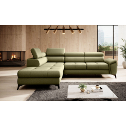 Mocca corner sofa with...