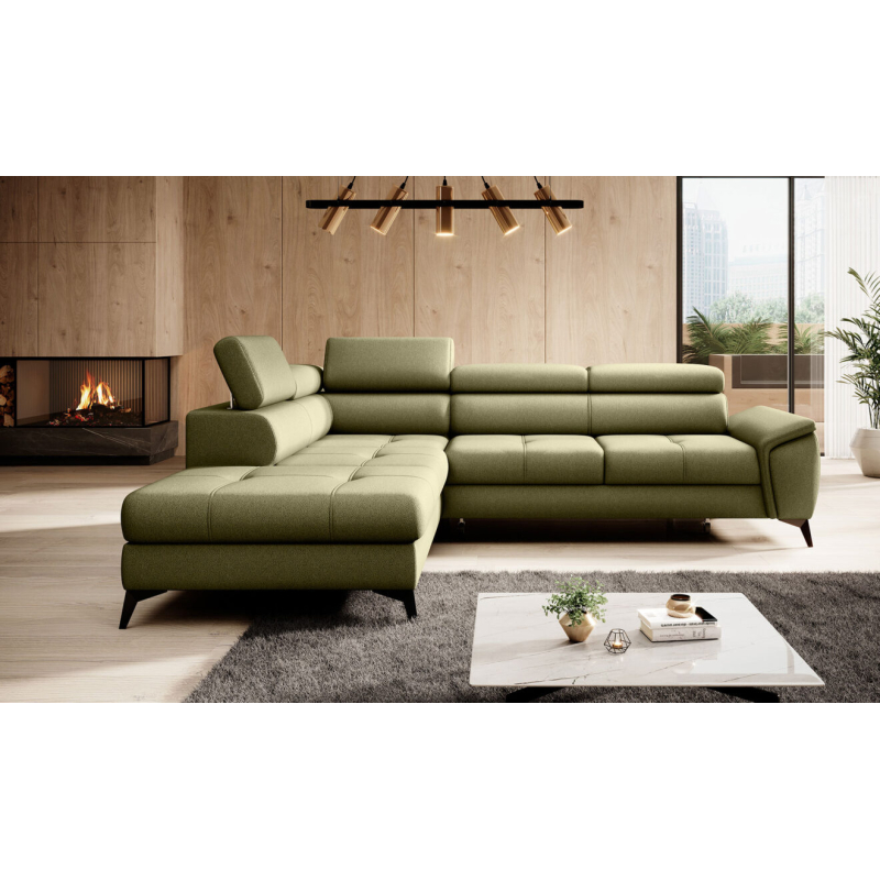 Mocca corner sofa with...