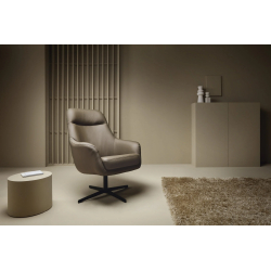 Fauteuil POLO, cuir naturel