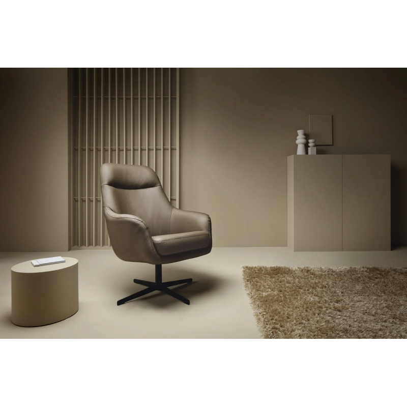 Fauteuil POLO, cuir naturel