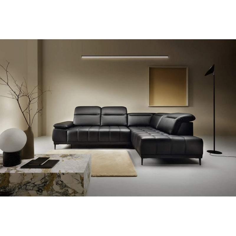 Ecksofa FOCUS L, Naturleder