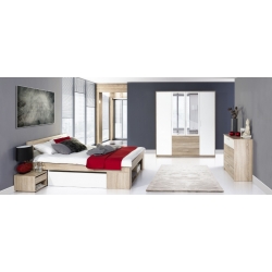 Collection Milo bed 140 (including 2 bedside tables with 2 drawers) (without mattress and grid)